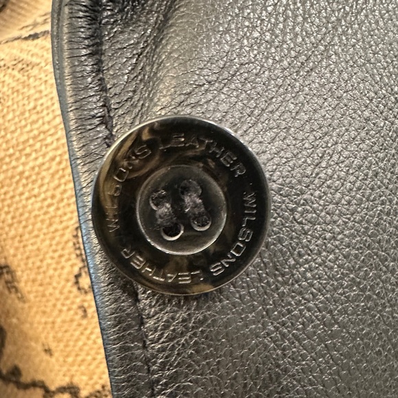 Wilsons Leather Black Genuine Leather Button-Front Jacket Coat Women’s L - Picture 10 of 10